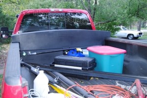 The Tankmin system looks like a toolbox and stores 70 gallons of fresh water above a working 60-gallon waste tank. Instant boondocking.