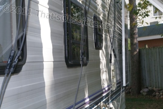 MC4 cables are added to get the panels' power to an external connector.