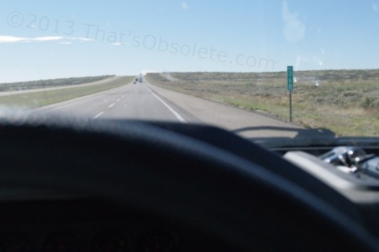Entering the flat part of New Mexico! Before long, it begins a very gradual but steady climb.