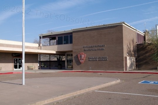 Super-cubic, with intersecting planes and big-glass, plus ultramodern signage, were very striking in their time. The contrast of planting something like this in a historic area made a statement that seemed to say, "You're in the right place. However desolate this place might be, we got it under control".
