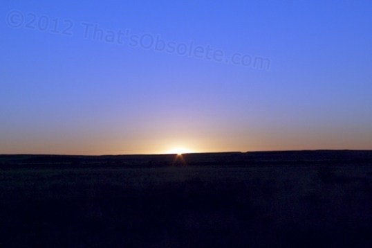 Sunrise at the Petrified Forest National Park.