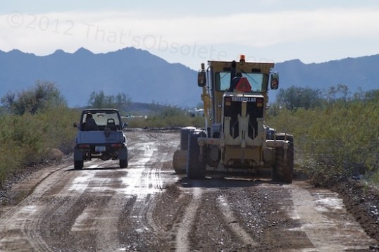 Stay left, little truck!