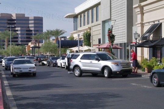 One of many valet parking stations at the toney Biltmore Fashion Center in Phoenix.