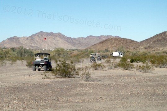 Also popular are ATVs or quads. They're all over out here, and now and then you'll see a conventional tube-frame dune buggy. They like to go out in groups to tour the area, and Quartzsite allows them on the city streets as well.