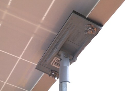 The Wallboard Tool Company’s articulated sanding pad in service.