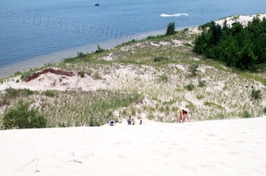 This is simply a view of Silver Lake from the top of a sand dune.