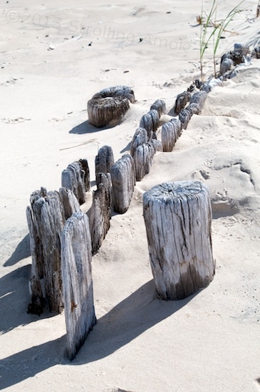 Wood takes a beating here over time, which everyone loves.