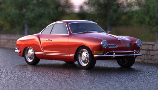 This pretty much represents what the earlier Karmann Ghia looked like. Svelte and aerodynamic.