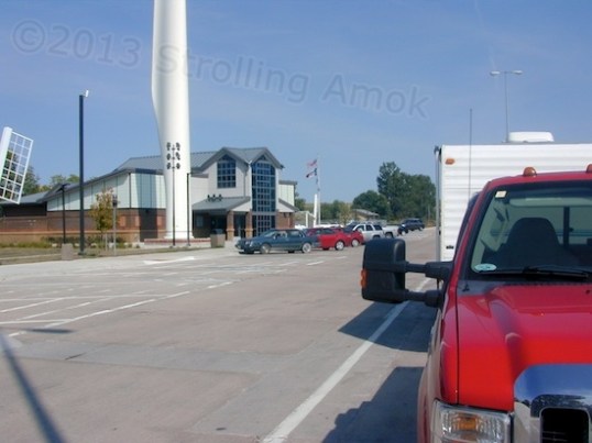 Maybe this is a defective turbine blade here at the rest stop. I can't figure out how such a costly item wound up here.