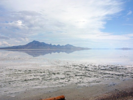 Heavy overnight downpours actually made the salt track deeper underwater!