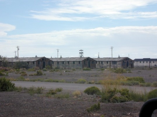 One little group of bunkhouses among many acres of them.