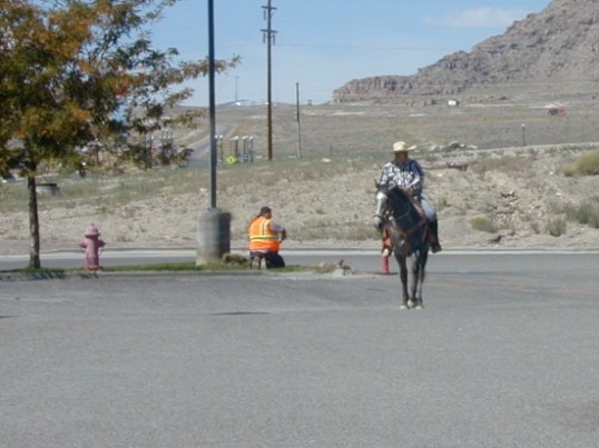 Just coming into the West side of town...