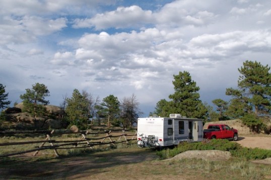 Life is not particularly hard for an RVer at the Medicine Bow National Forest.