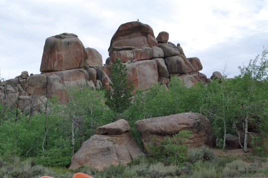 It just so happened that there was one adventurer who arrived at the top of this peak as I was getting out of the truck to take a photo. See him up there?