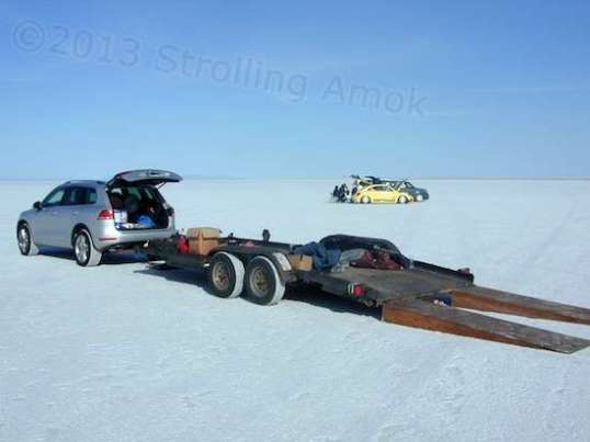 The VW racer and it's VW tow rig. They like VW's.