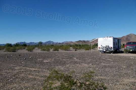 The Quartzsite LTVA may not be exciting, but it's cheap and is a great way to stay comfortable for many months at a stretch. Plus, there's a coyote serenade nearly every night where I am. If I pull an Uncle Fester and join in, will they take offense and stop?