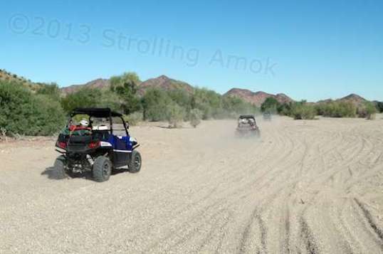 Half a dozen ATVers making the rounds.