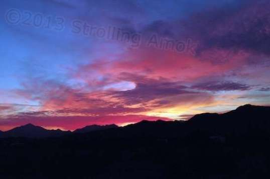 And the evening before the storm came in, this was what things looked like. I prefer this, but Arizona hadn't seen rain in months, so... 