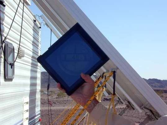 A momentary check displays 48 degrees off horizontal - still not there!