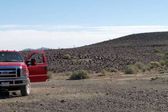 Parked on a wonderfully smooth area, I still couldn't get over the moonscape scattering of large rocks for miles around.
