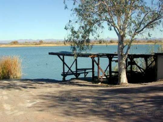 A spur at the far end of Ferguson Lake leads to a hunting club and their lakeside area.