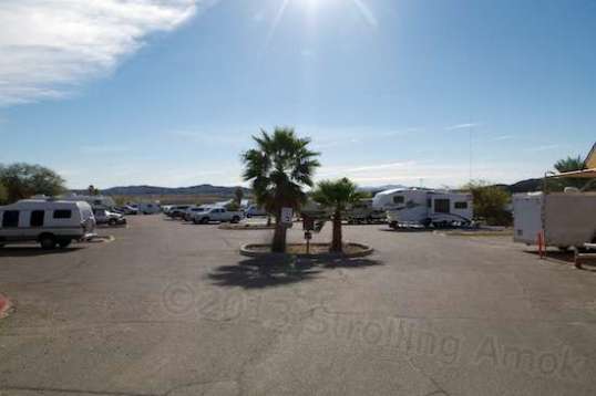 The entrance to the main parking area is pretty inviting for a truck camper, conversion van, small motorhome, or small travel trailer.