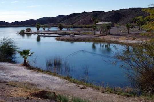 Hard to see, but the boat ramp is just on the other side of the channel.