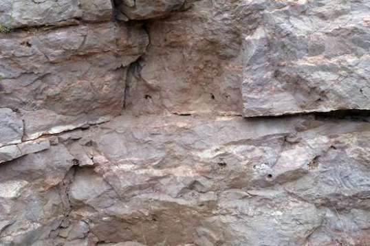 And I suppose that these might be drilled holes where dynamite was placed in order to create some space.