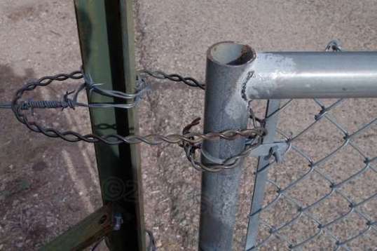 Not gonna happen anytime soon, though. Though there's no lock, the wire is mighty stout. There just isn't much point in getting kneecapped by a ranger merely to trim a couple miles off of a trip into the little-used area where the Defiant resides. There's no destination that this entry aids any more.