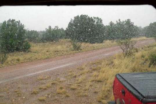 And then the snow, and later the sleet, all going sideways of course.