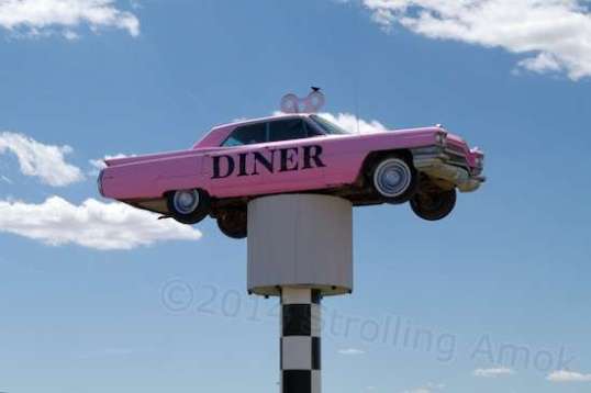 When you see this vision of wretched excess rising up out of Flagler, Colorado, you know it's time for a stop.