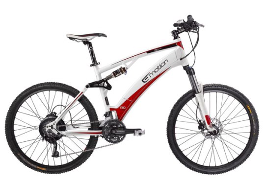 E-Motion's Neo Jumper, a very clean full-suspension e-bike. I actually got a chance to hop on one, thanks to a camper named Bryce. He puts serious miles on it.