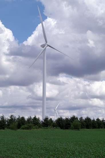 There are a hell of a lot of wind generators west of Sandwich.