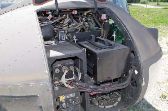 The nose, with much of the equipment still in place. Naturally, there's no practical way to protect this from ground fire.