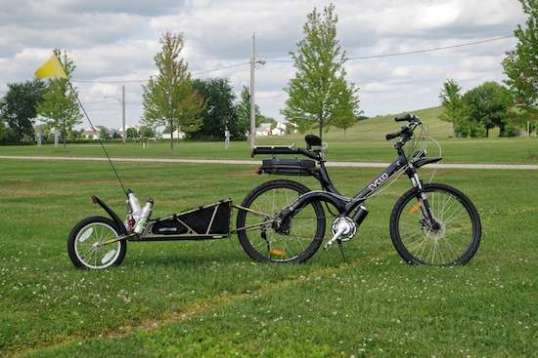 The yellow flag supplied with the Ibex is intended to decrease the "I never saw him" claim of motorists. 