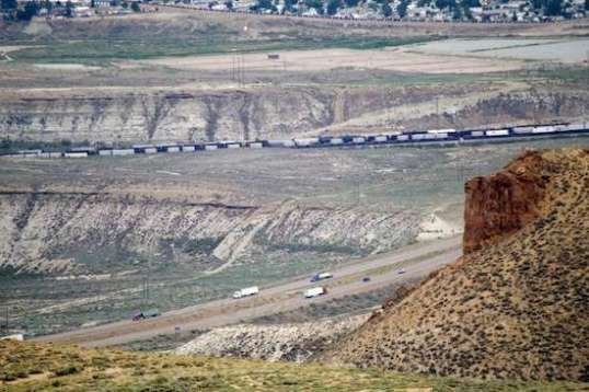 And of course the same train and traffic along I-80.