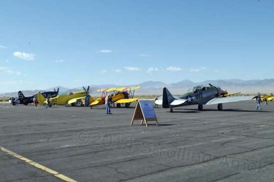 The warbirds were in their own area, open to visitors until the flights began.
