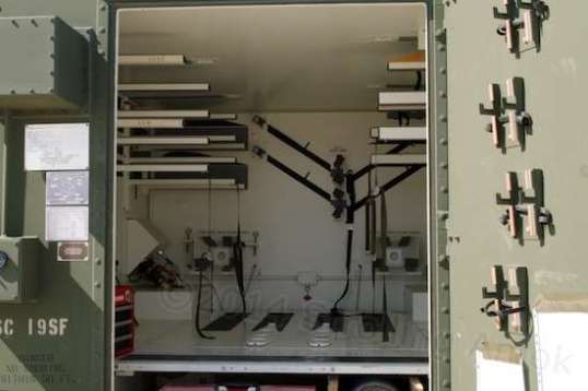 The back of the support vehicle. Once you turn a hobby into a tactical solution, things get out of control, equipment-wise.