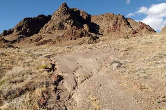Traction at last, but look at the increased slope around that drainage mini-ditch.