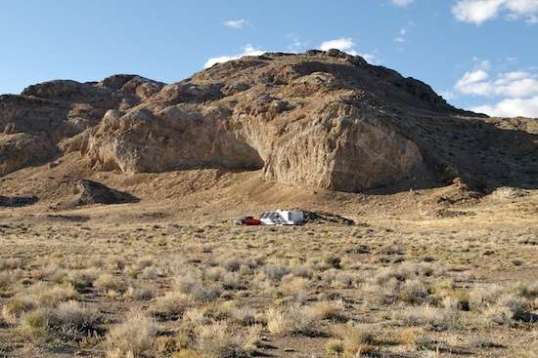 One excursion after the long ride down, just to snap my campsite.