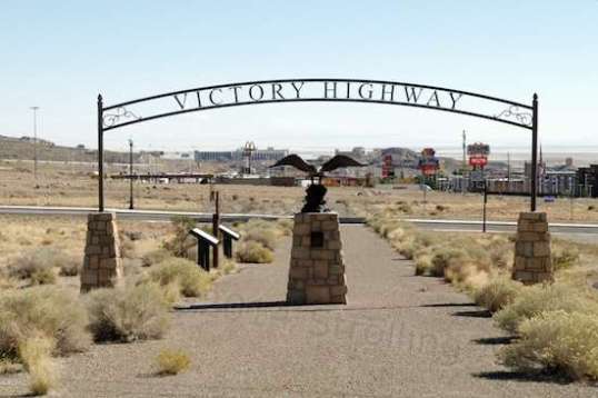No, the sign is not original, but is a much nicer version of the original one used to dedicate the road during its dedication on June 25th, 1925.
