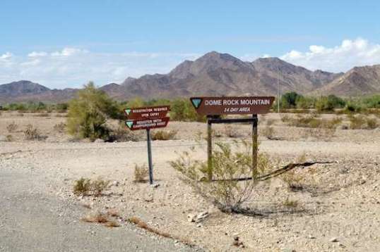 If you're willing to sign in with the camp host to monitor your 14-day stay, Dome Rock Campground is close to Quartzsite, and the price is right.