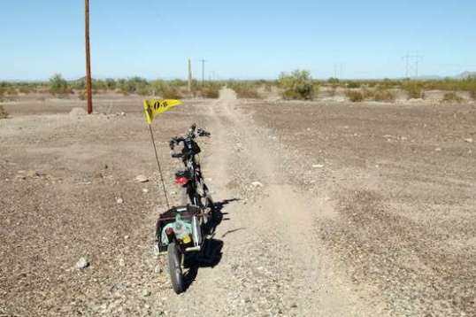 With 95 being a hazardous death trap for cyclists, the maintenance trails for utility poles become the preferred alternative.