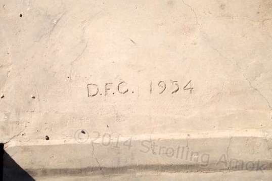 The concrete floor and front porch surprised me, especially since it remains in superb condition. Looks like "DFC" knew what he was doing in 1954.