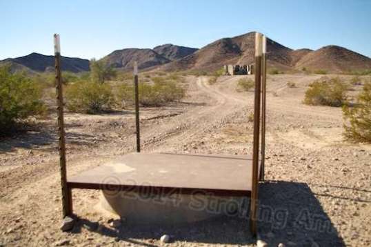 The well is about 100 yards away, and has been capped over.