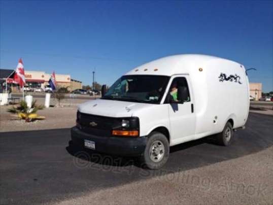 Trade van turned camper.