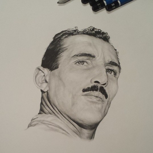 This is the master reference for customer approval, before it was executed on skin. Tom did this from a photograph. Think it must be easy to reinterpret on paper? Try it.