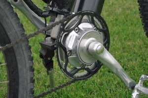 The new 44T chainring and guard.