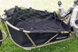 Both basket and net are very high quality and very durable, even in full weather exposure. The net can stretch quite a bit!