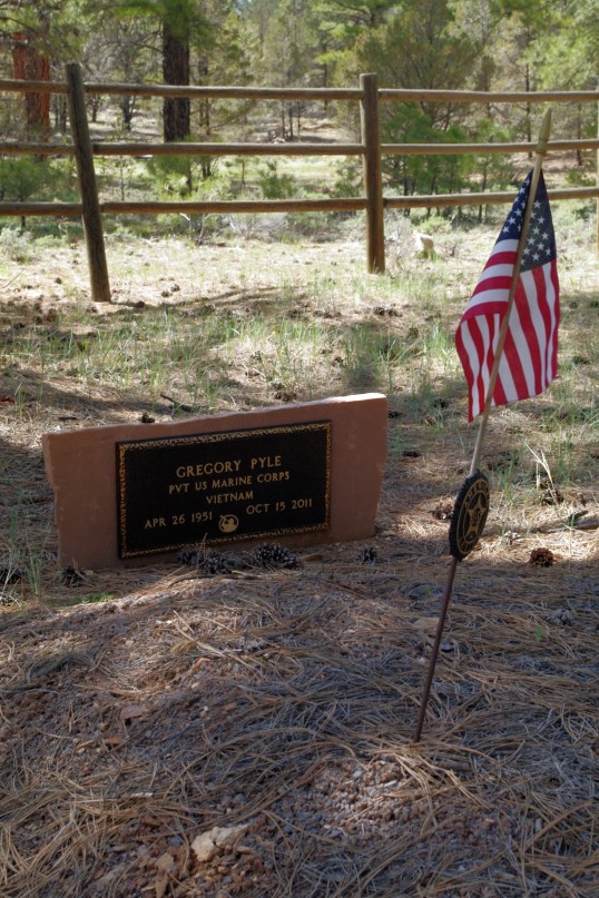 This an American Legion-inspired cemetery, and flags and ranks abound for those who served.